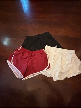 Varsity  Shorts Trio - Red, Black, White Youth Large